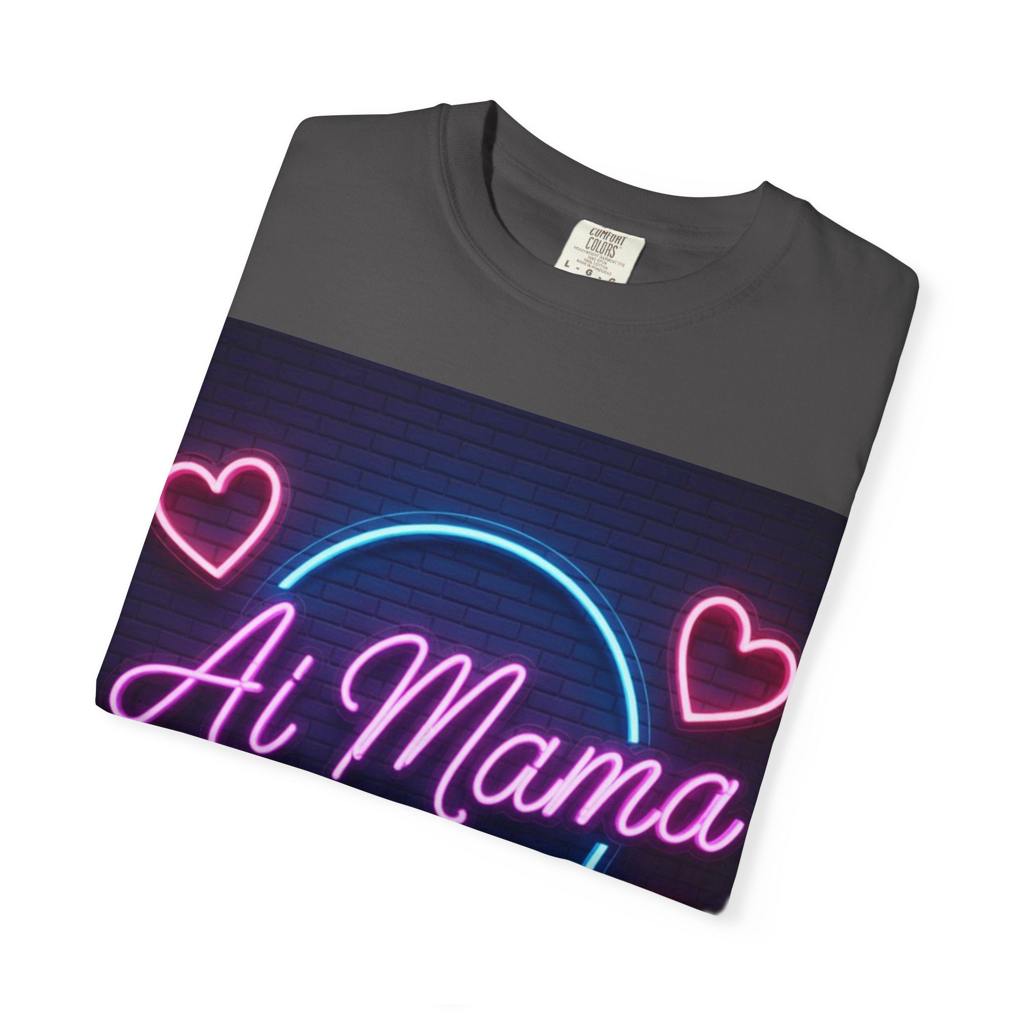 AI MAMA “Electric Love Loop” Unisex Garment-Dyed T-shirt