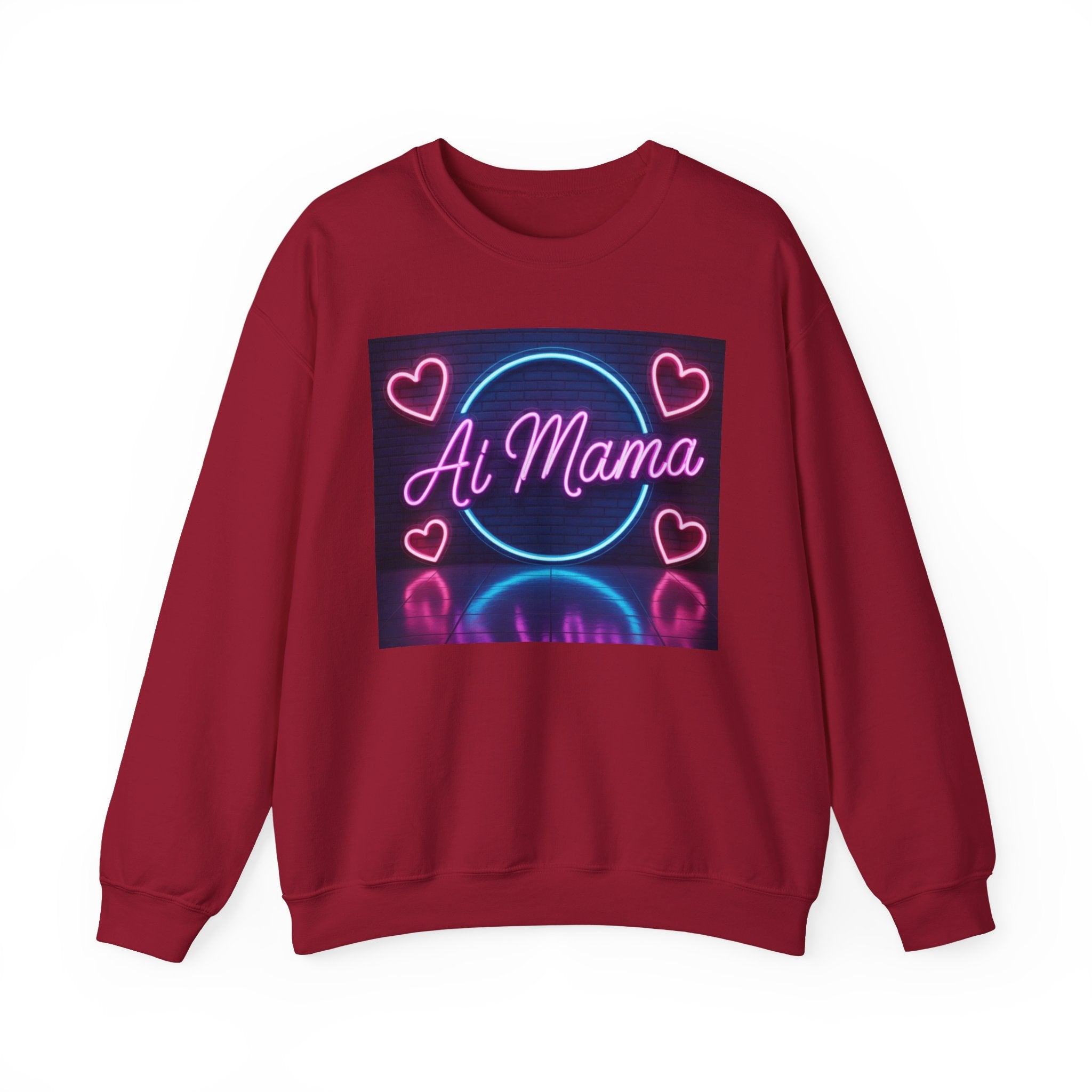AI MAMA “ Electric Love Loop ” Unisex Heavy Blend™ Crewneck Sweatshirt