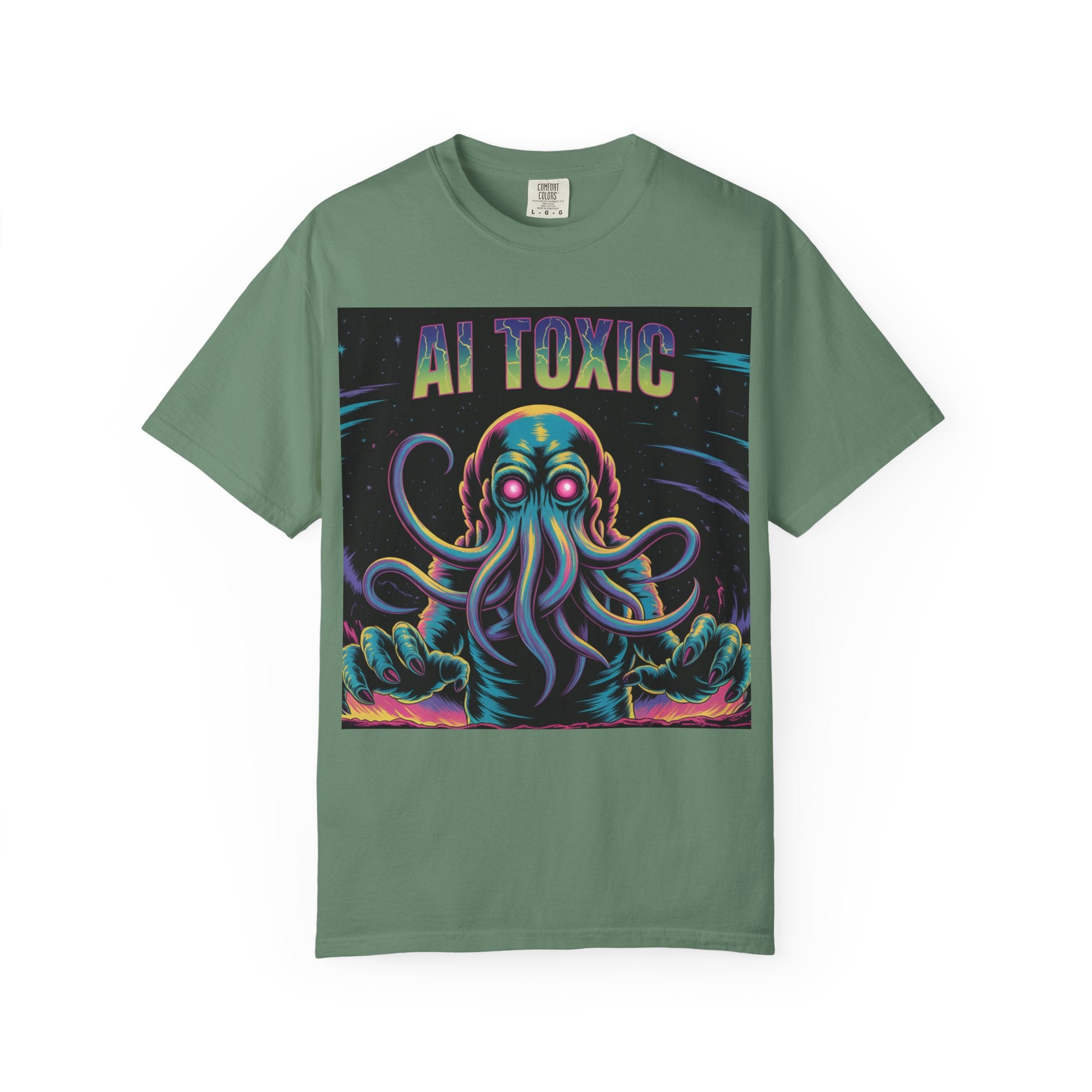 AI TOXIC  "Data Overlord" Unisex Garment-Dyed T-shirt