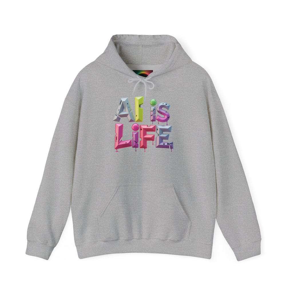 Ali is Life "GRAFFITI DIMENSION" Colorful Text Pullover Hoodie