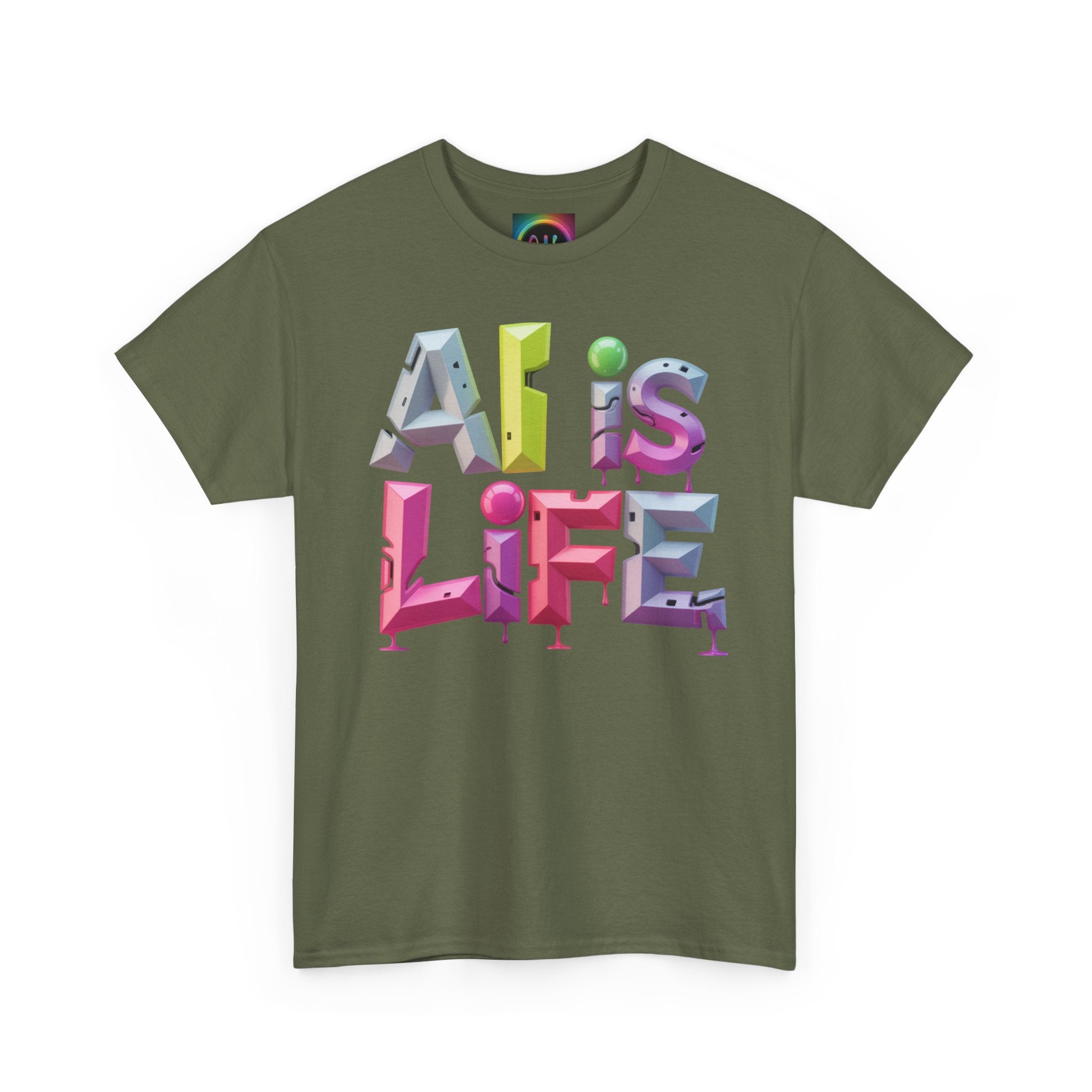 AI is LIFE "GRAFFITI DIMENSION" Colorful 3D Typography T-shirt