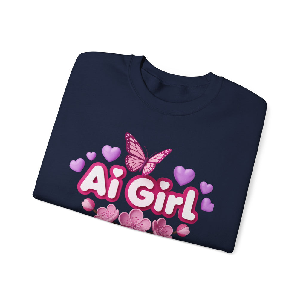 Ai Girl  "Cyber Cutie" Unisex Heavy Blend™ Crewneck Sweatshirt
