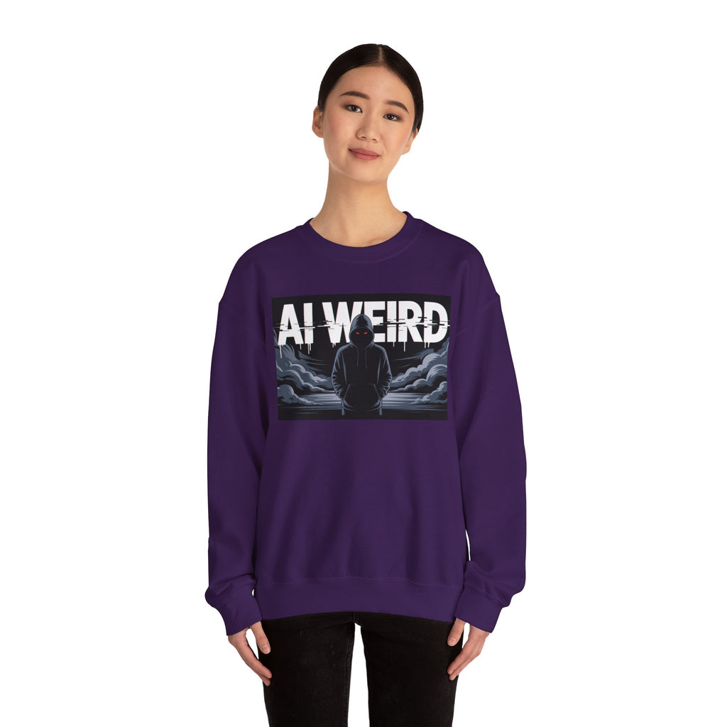 AI WEIRD – “DARK DATA ENTITY” Unisex Heavy Blend™ Crewneck Sweatshirt