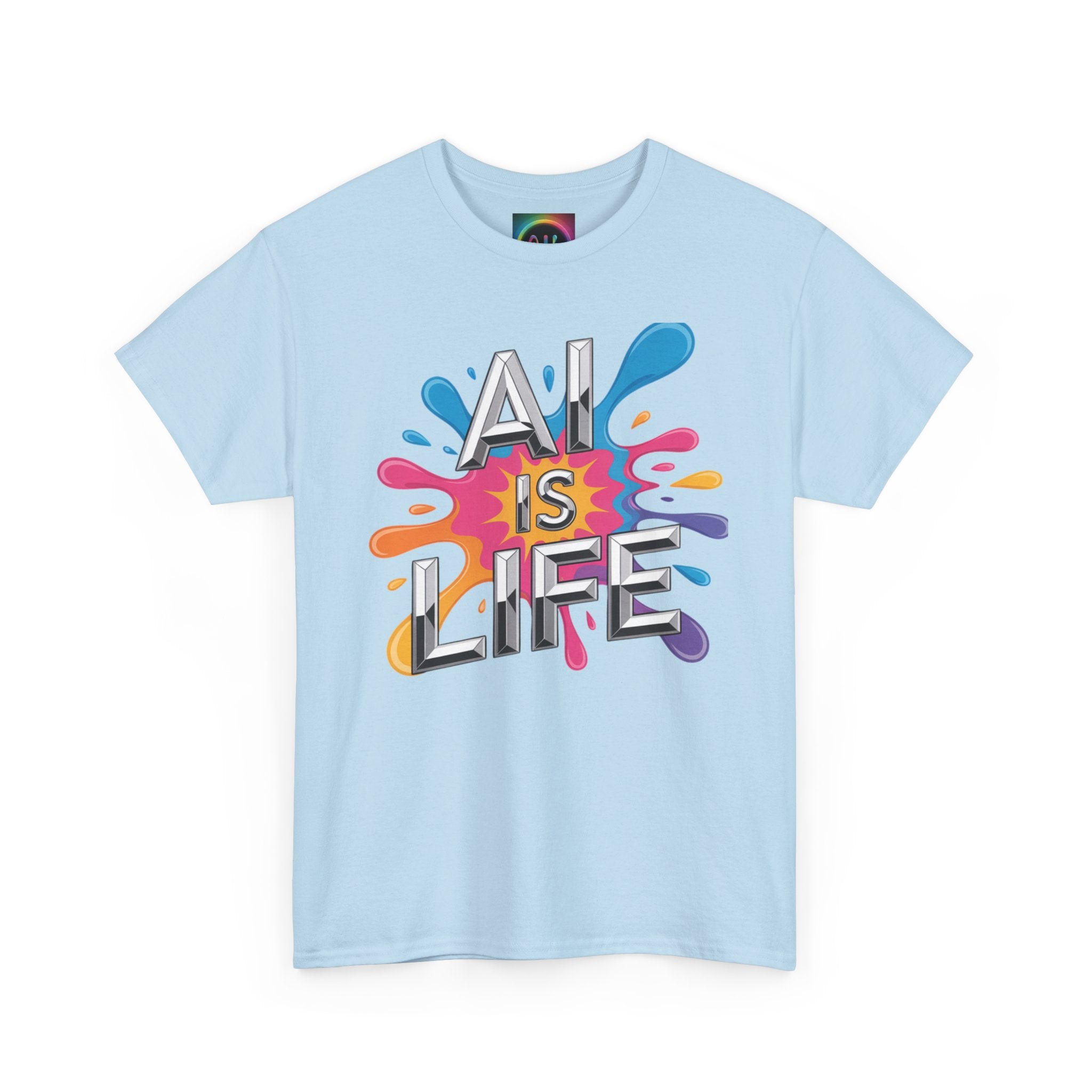 Ail Is Life "CHROME SPLATTER" Colorful Retro Splash Graphic T-Shirt