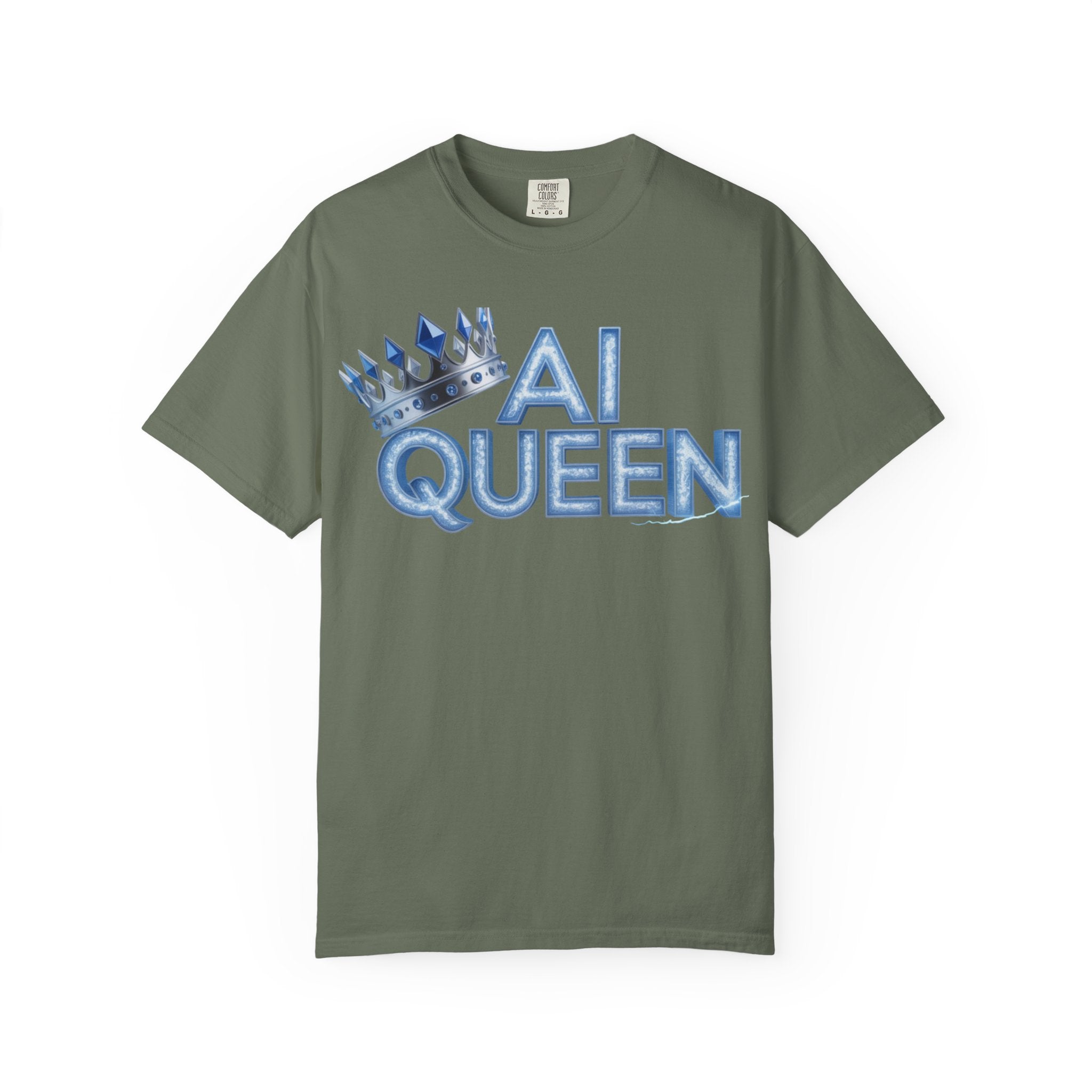 AI Queen "Frost Crown Frequency" Unisex Garment-Dyed T-shirt