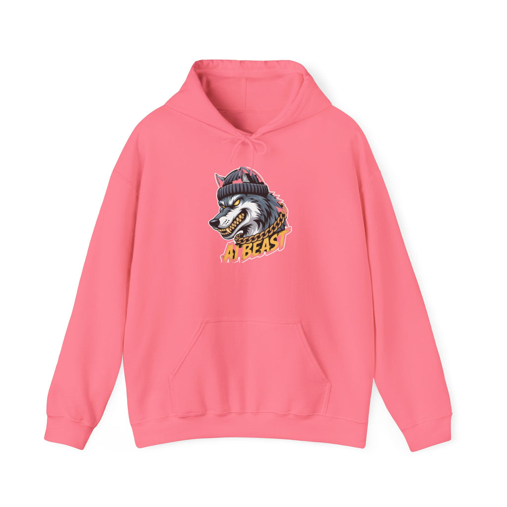 AI BEAST  "Wolf Byte Syndicate" Unisex Heavy Blend™ Hooded Sweatshirt