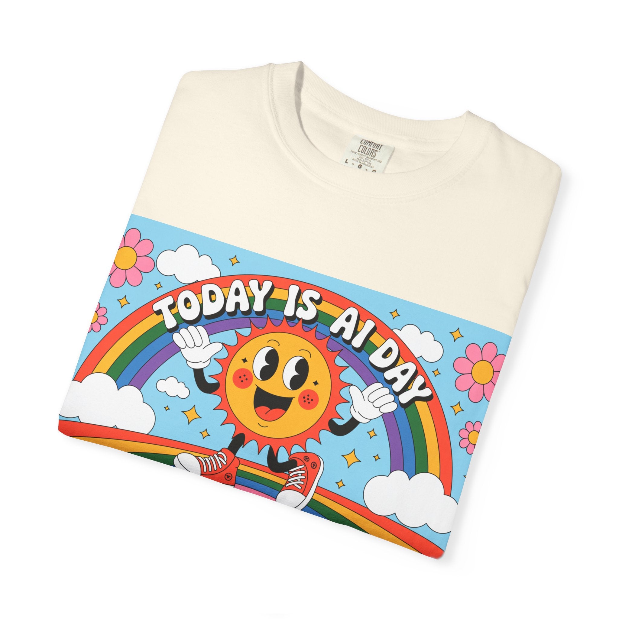 Today Is AI Day  "Sunshine Circuit" Unisex Garment-Dyed T-shirt