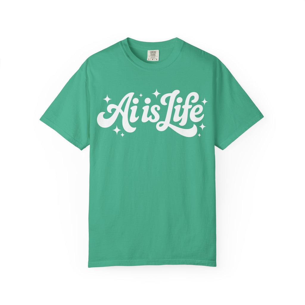 Ai is Life  "TechFlow Energy" Unisex Garment-Dyed T-shirt