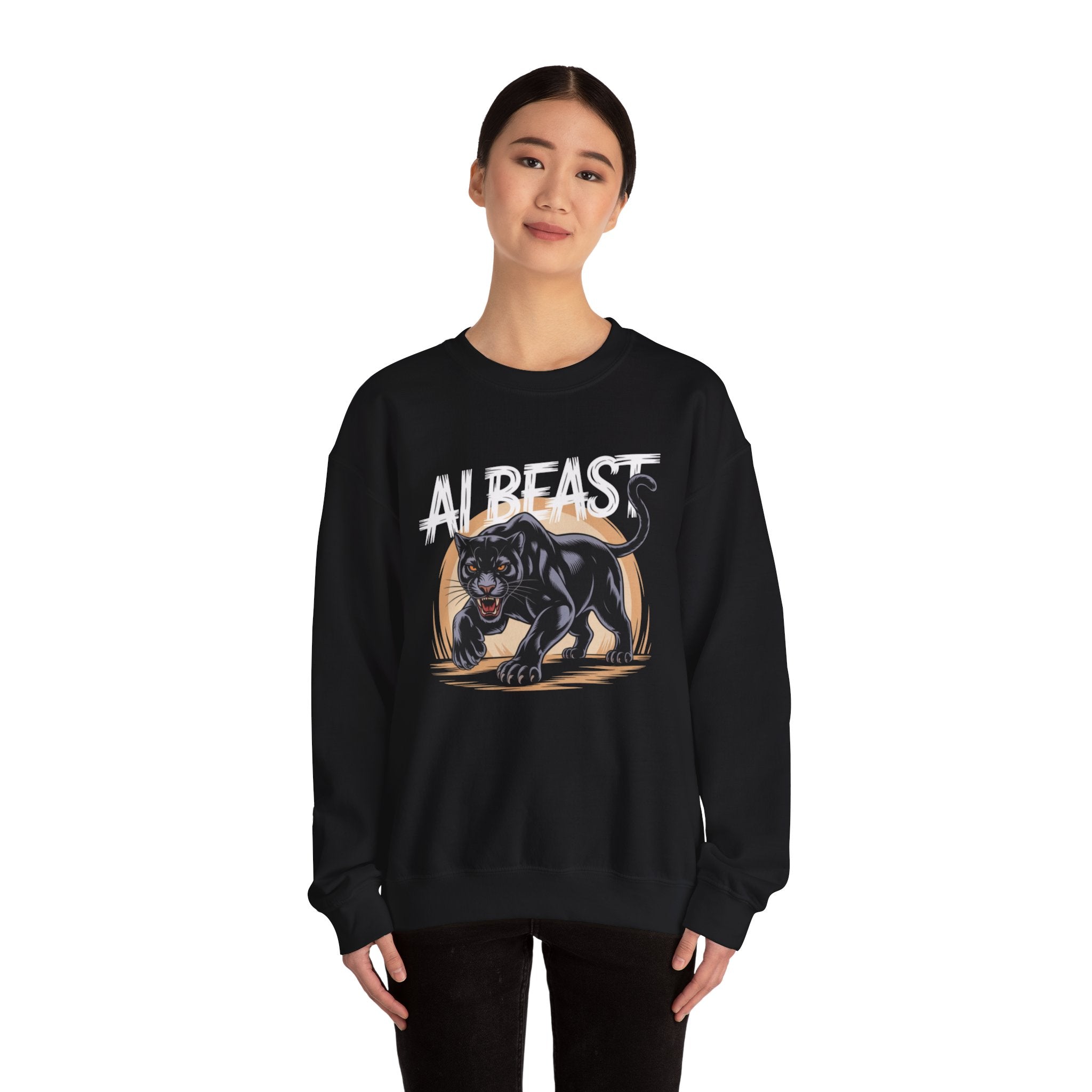 AI BEAST "Midnight Matrix" Unisex Heavy Blend™ Crewneck Sweatshirt