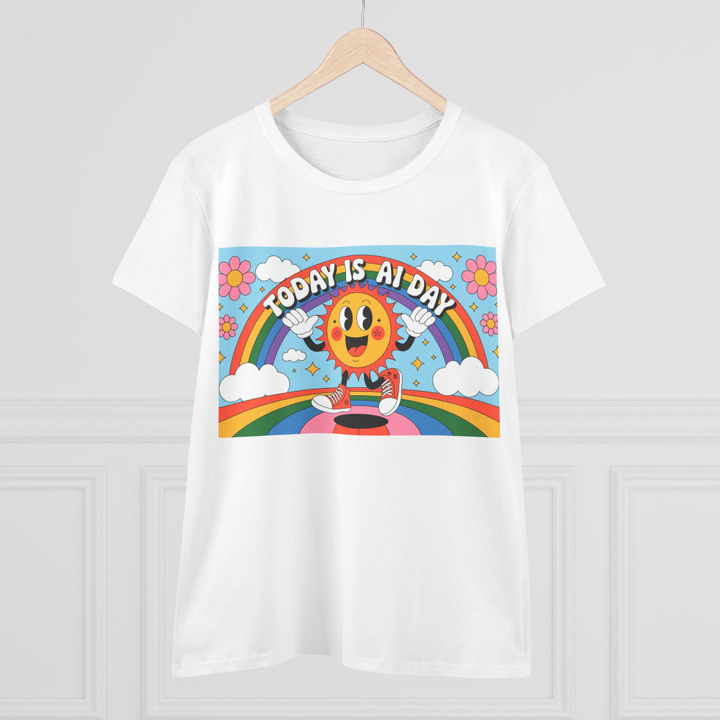 Today Is AI Day  "Sunshine Circuit" Women's Midweight Cotton Tee