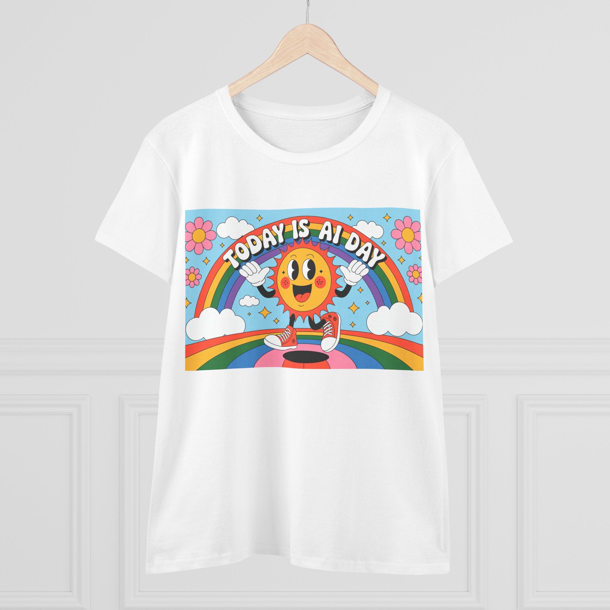 Today Is AI Day  "Sunshine Circuit" Women's Midweight Cotton Tee