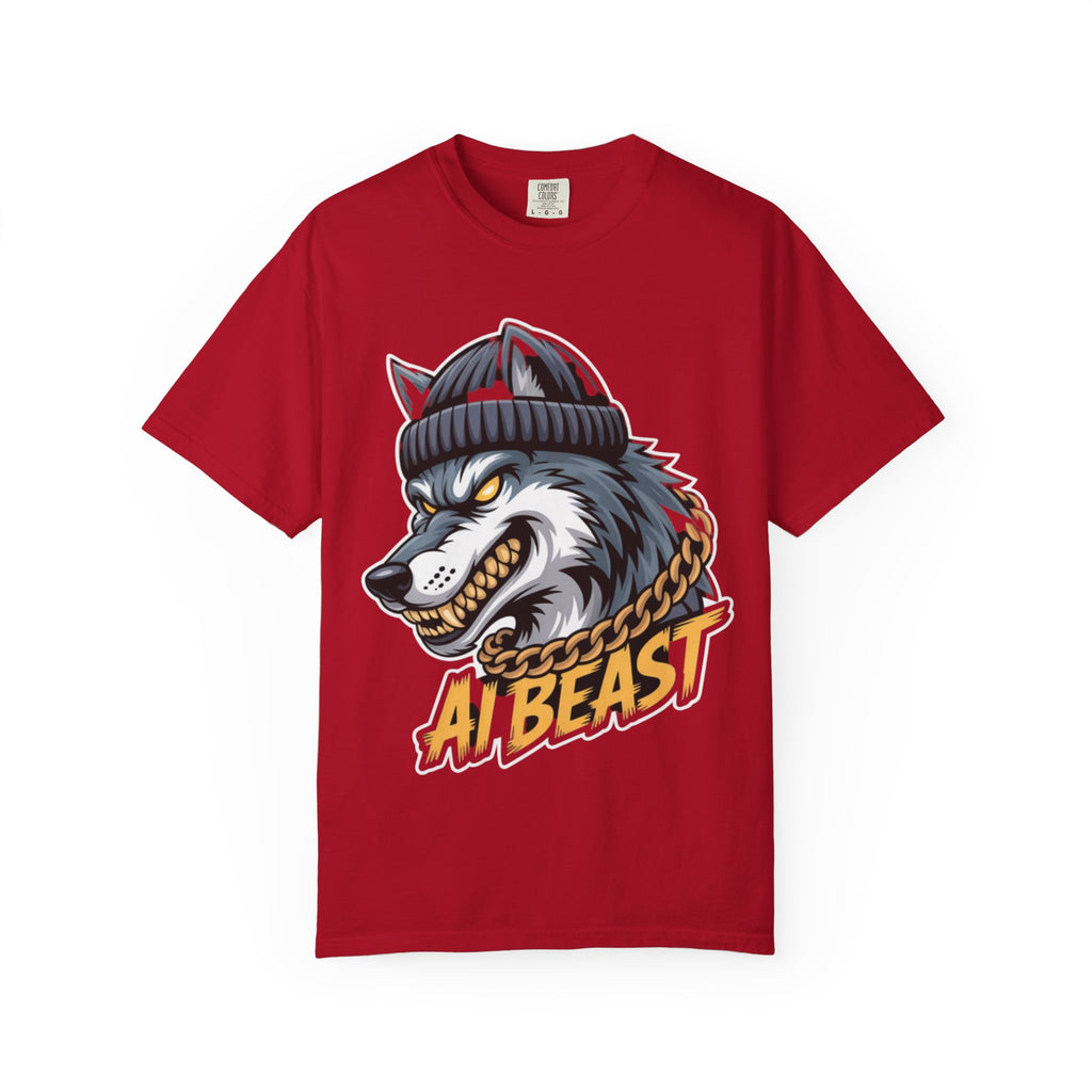 AI BEAST  "Wolf Byte Syndicate " Unisex Garment-Dyed T-shirt
