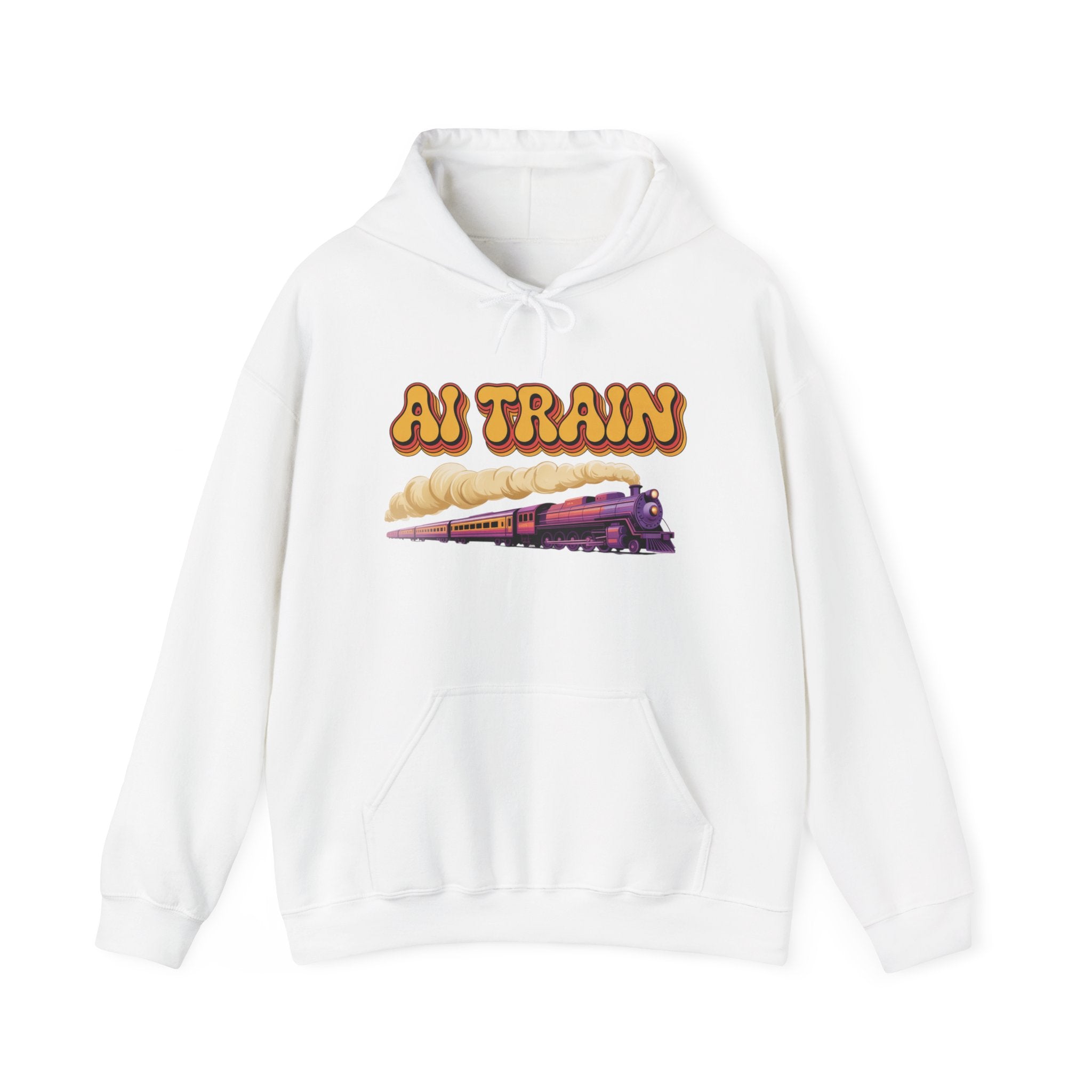 AI TRAIN  "Quantum Rail System" Unisex Heavy Blend™ Hooded Sweatshirt