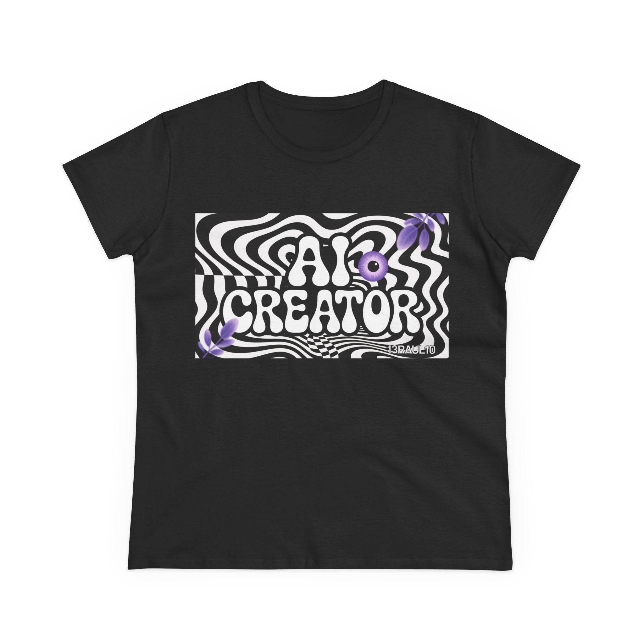 AI Creator  "Optic Loop" Women's Midweight Cotton Tee