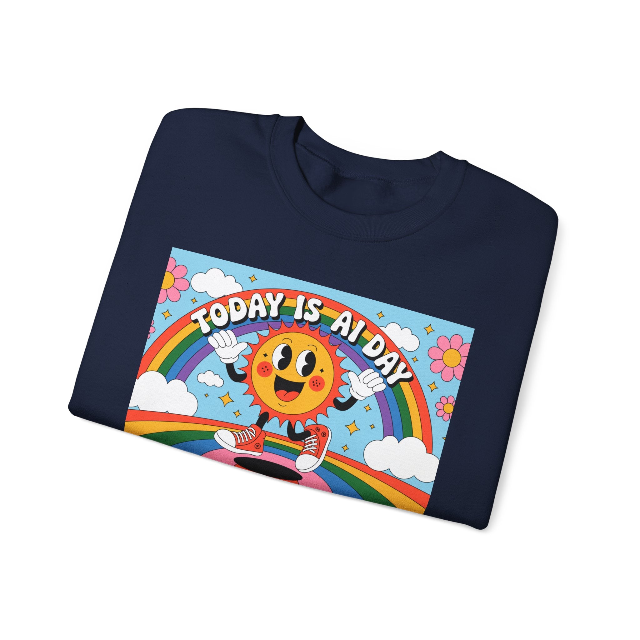 Today Is AI Day  "Sunshine Circuit" Unisex Heavy Blend™ Crewneck Sweatshirt