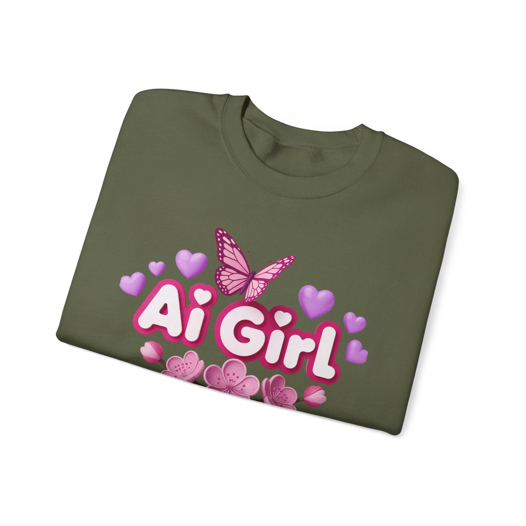 Ai Girl  "Cyber Cutie" Unisex Heavy Blend™ Crewneck Sweatshirt