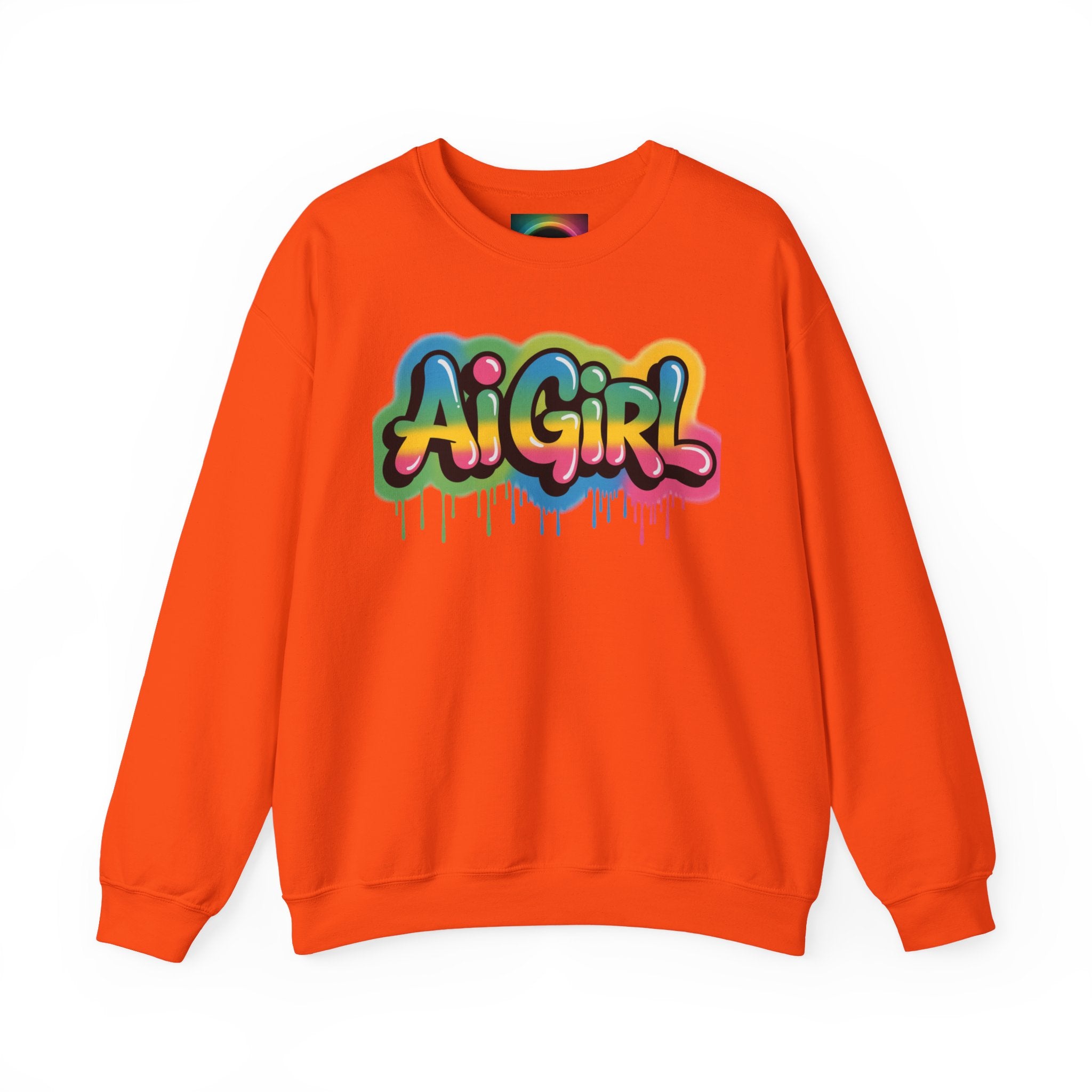 Ai Girl "Graffiti Glow" Unisex Heavy Blend Crewneck Sweatshirt
