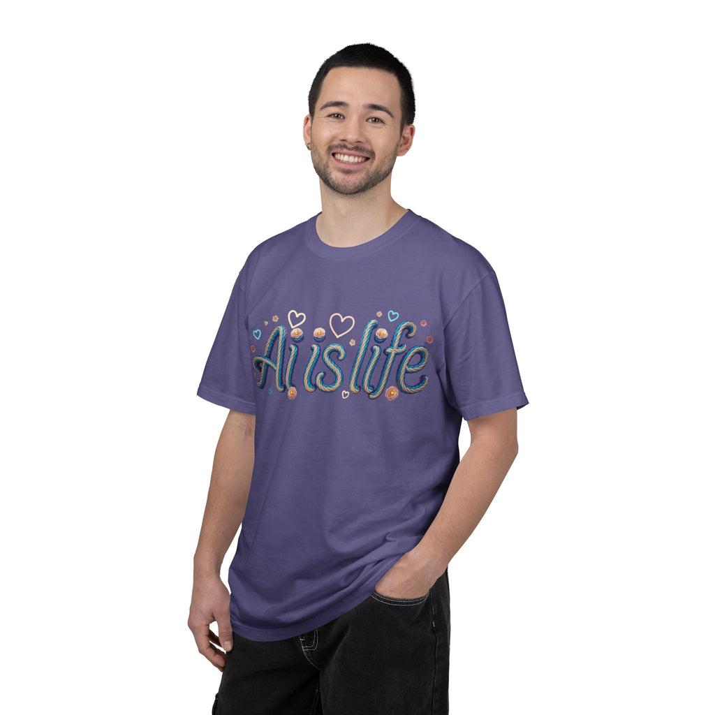 AI is Life  "TWISTED BEAUTY" Unisex Garment-Dyed T-shirt