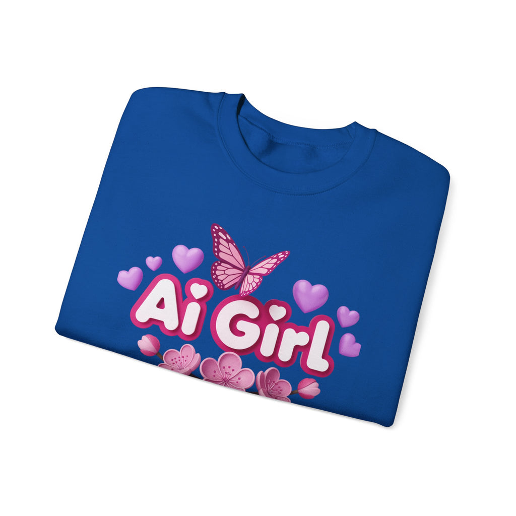 Ai Girl  "Cyber Cutie" Unisex Heavy Blend™ Crewneck Sweatshirt