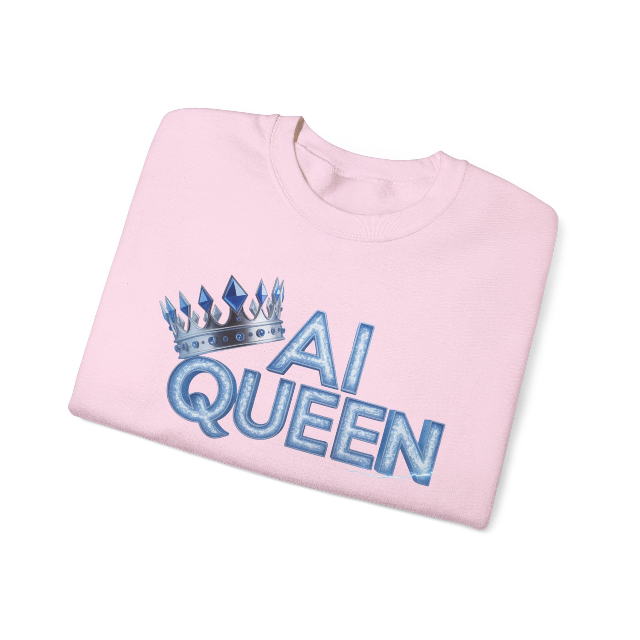 AI Queen "Frost Crown Frequency" Unisex Heavy Blend™ Crewneck Sweatshirt