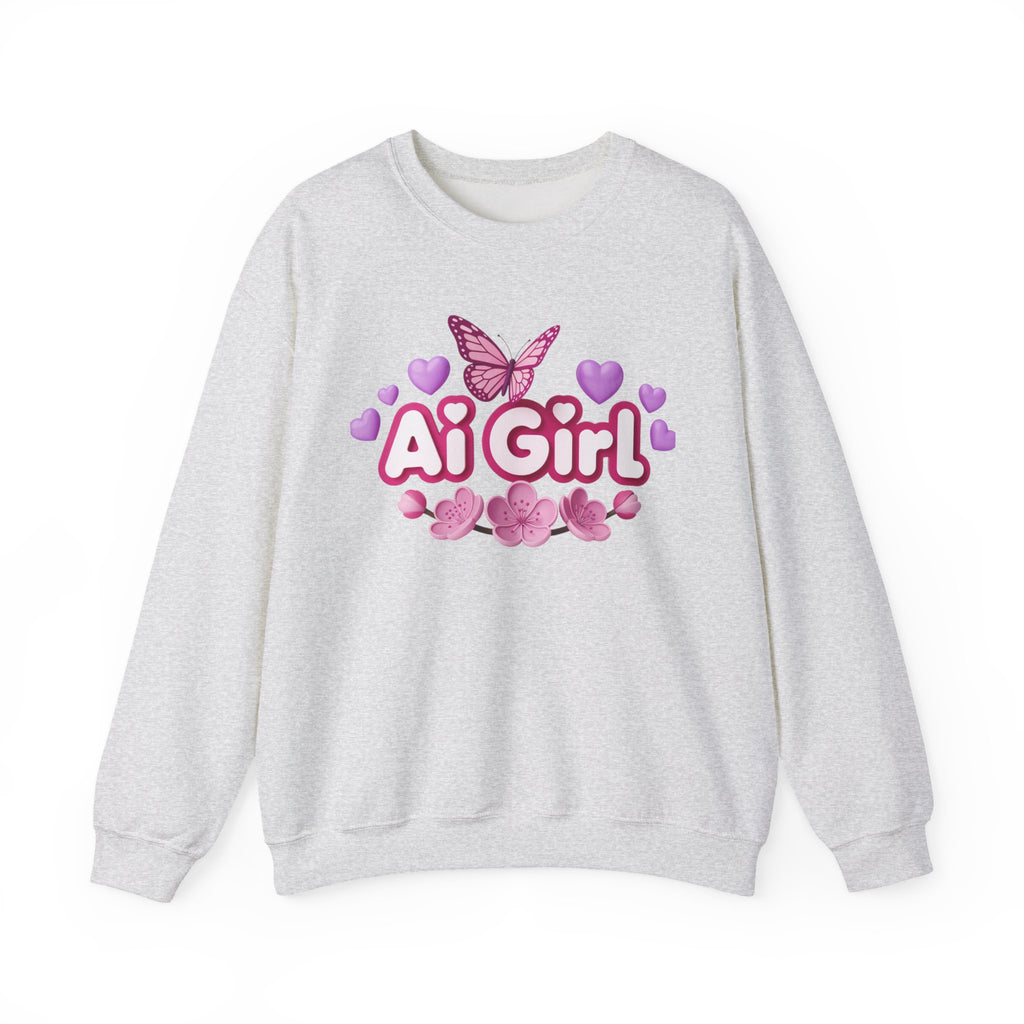 Ai Girl  "Cyber Cutie" Unisex Heavy Blend™ Crewneck Sweatshirt
