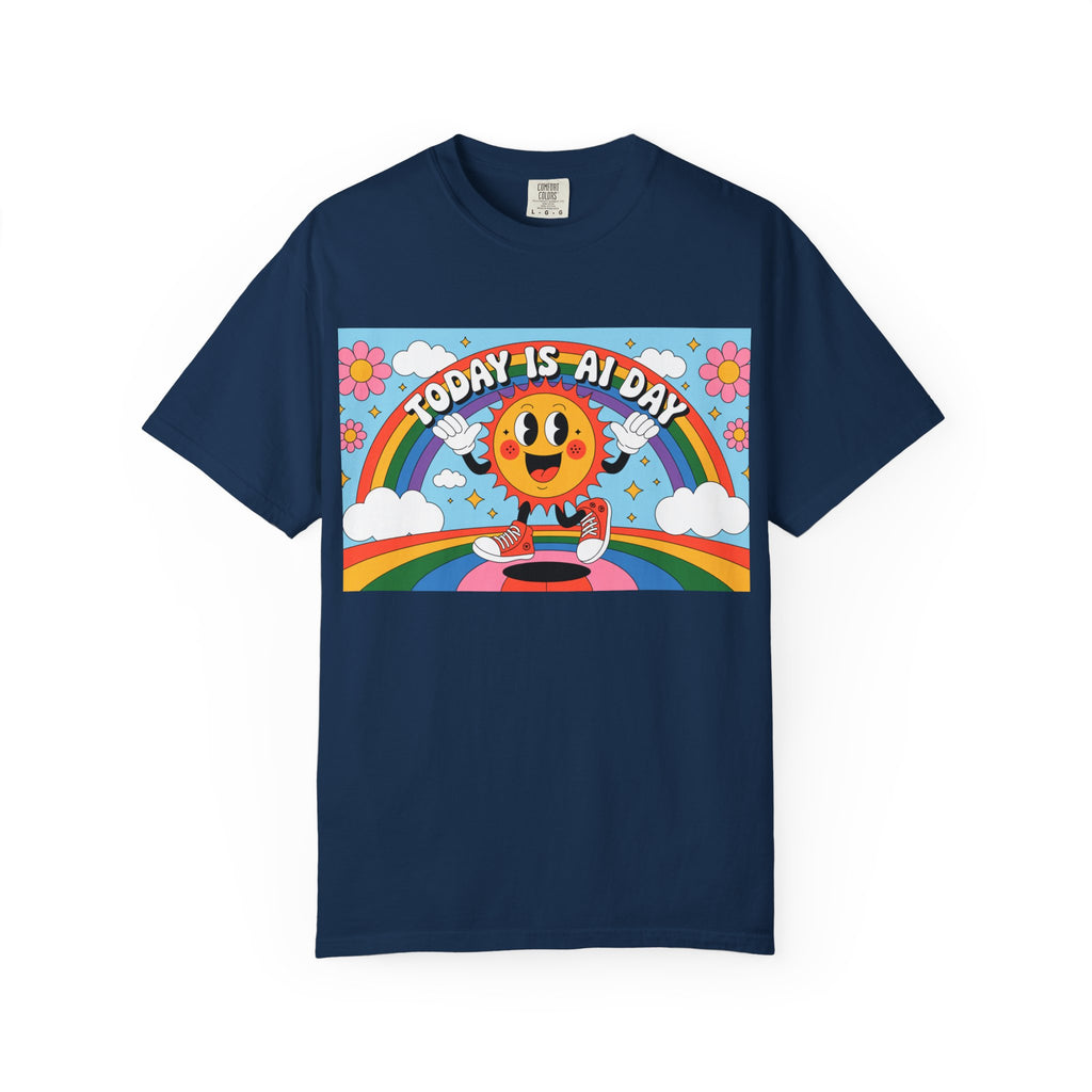 Today Is AI Day  "Sunshine Circuit" Unisex Garment-Dyed T-shirt