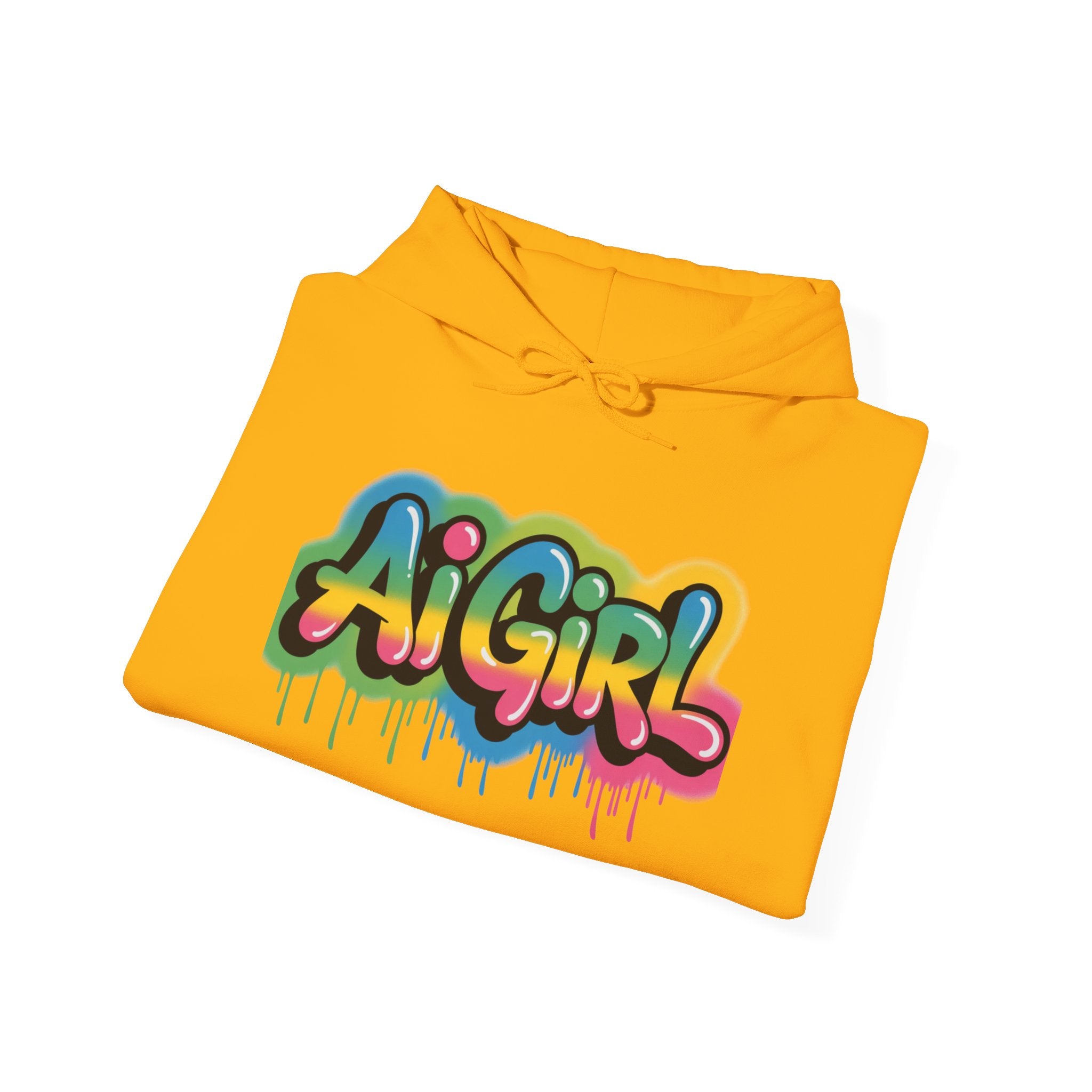 Ai Girl  "Graffiti Glow"  Unisex Heavy Blend™ Hooded Sweatshirt