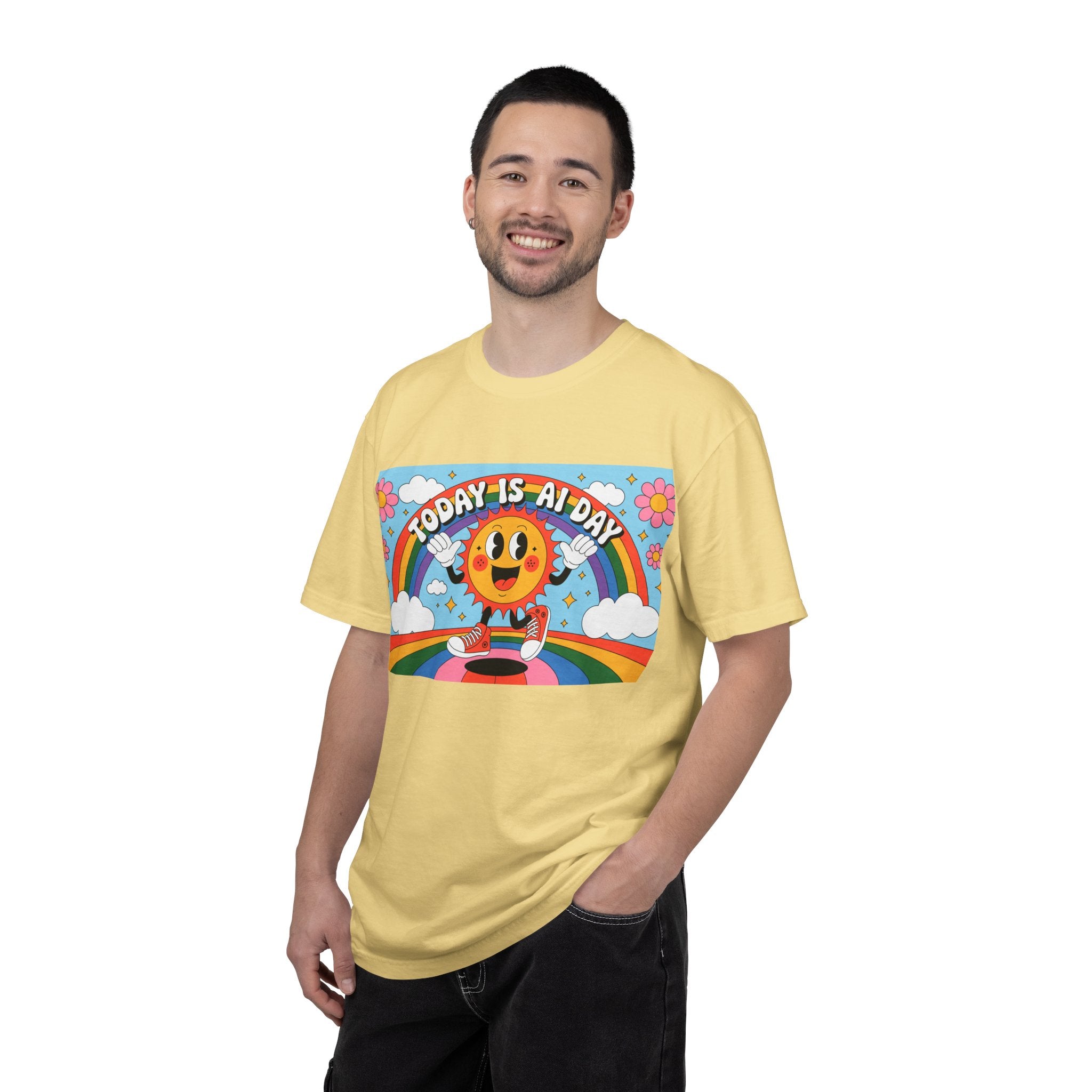 Today Is AI Day  "Sunshine Circuit" Unisex Garment-Dyed T-shirt