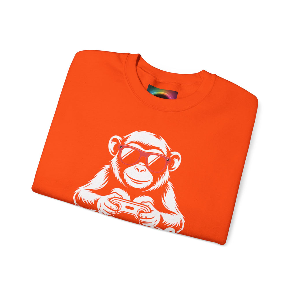 AI Is Life "GAMER CHIMP ELITE" Unisex Graphic Crewneck Sweatshirt