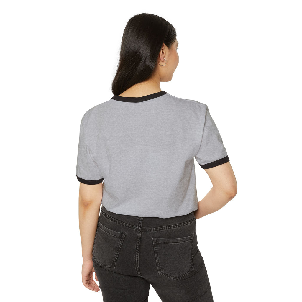 AI Creator  "Optic Loop" Unisex Cotton Ringer T-Shirt