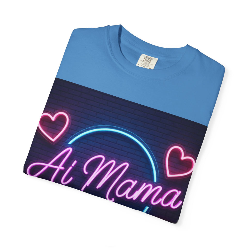 AI MAMA “Electric Love Loop” Unisex Garment-Dyed T-shirt