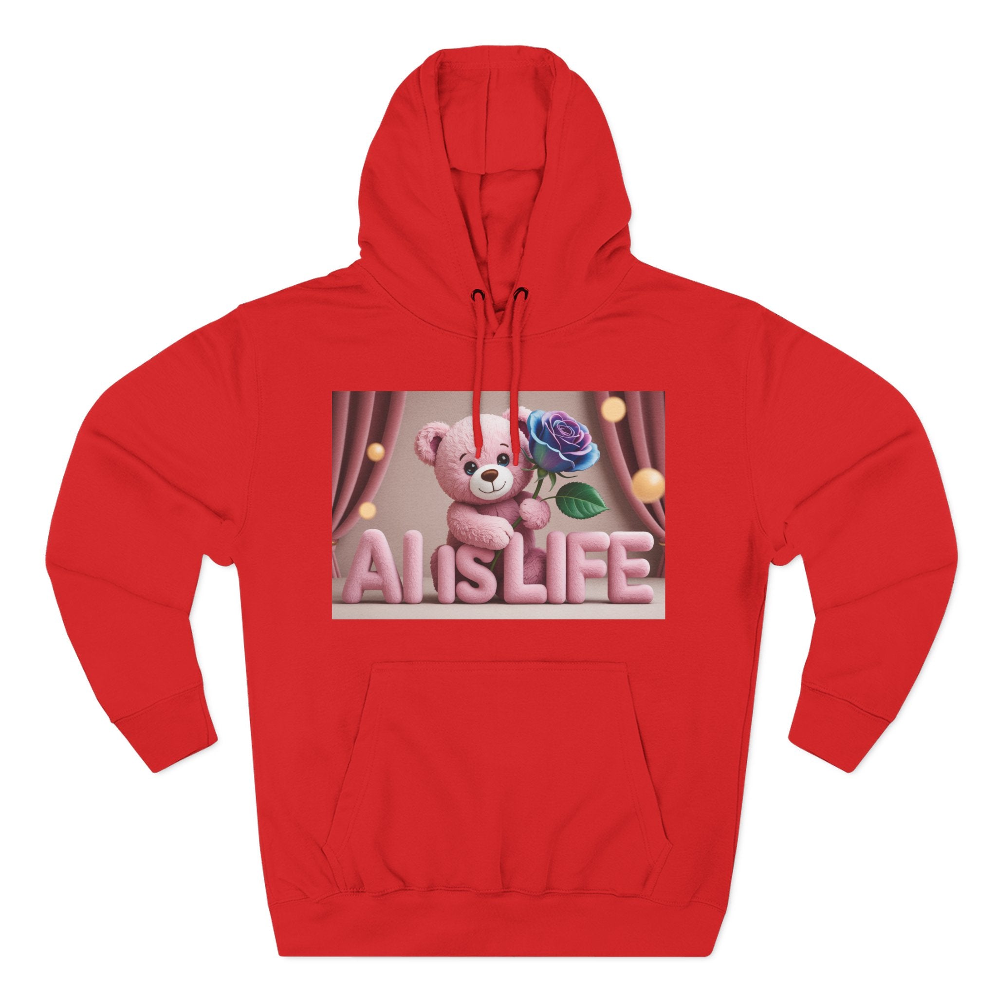 AI IS LIFE  "CUTE CIRCUIT" Three-Panel Fleece Hoodie