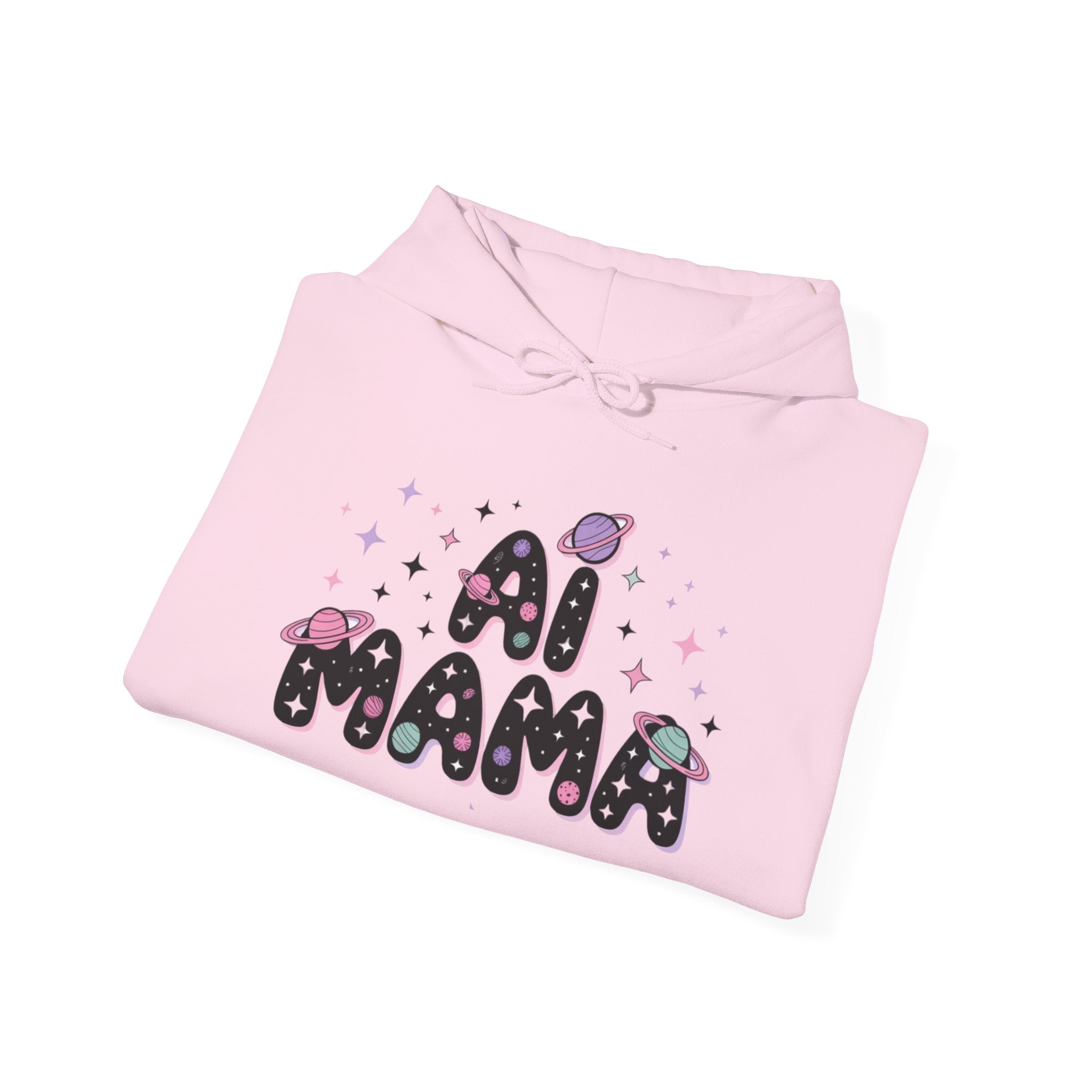 AI Mama Hoodie — Cute Space-Themed “Digital Daydreamer” Graphic Pullover