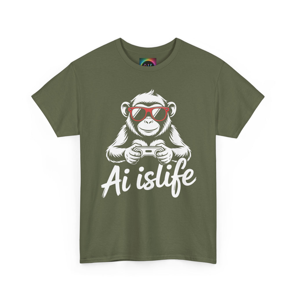 AI Is Life "GAMER CHIMP ELITE" Unisex Graphic T-Shirt