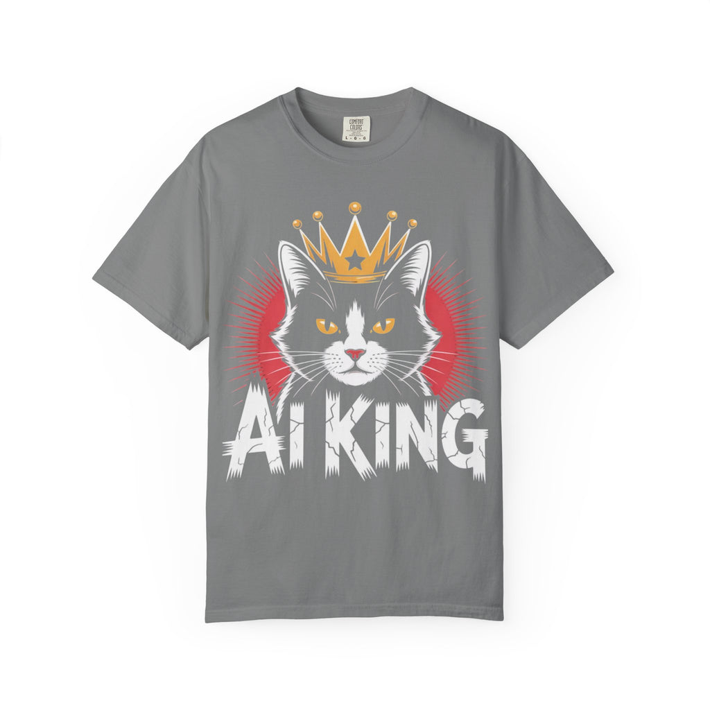 AI king ""Glitch Monarch"" Garment-Dyed T-shirt (Men)
