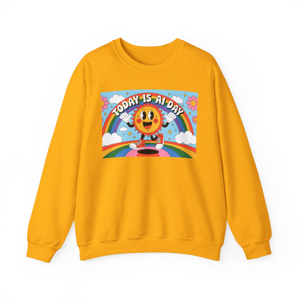 Today Is AI Day  "Sunshine Circuit" Unisex Heavy Blend™ Crewneck Sweatshirt