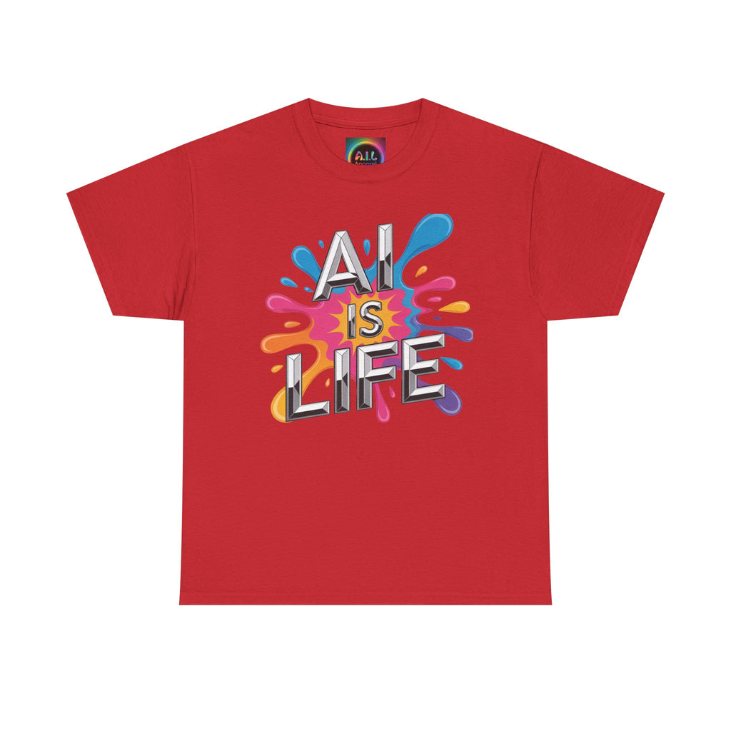 Ail Is Life "CHROME SPLATTER" Colorful Retro Splash Graphic T-Shirt