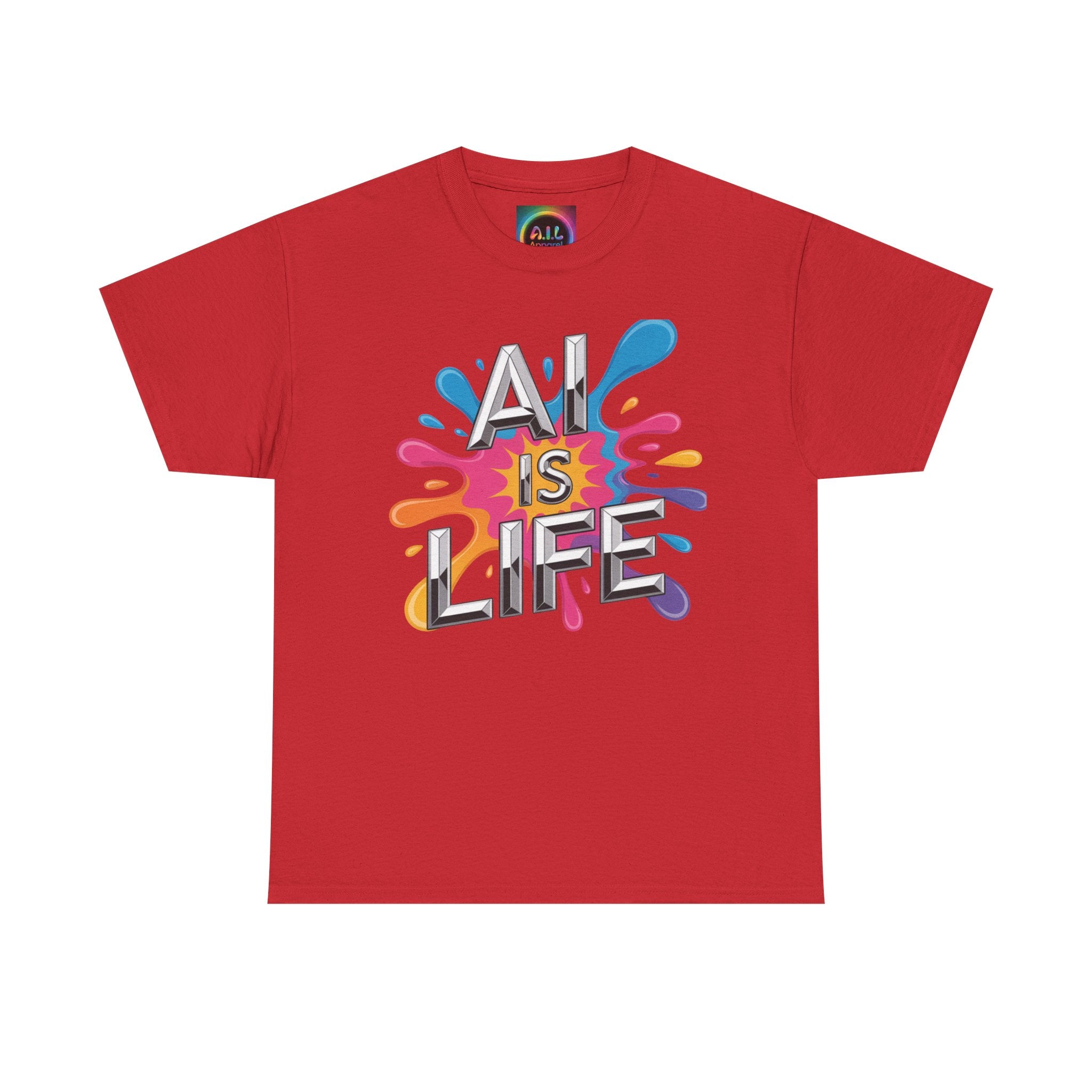 Ail Is Life "CHROME SPLATTER" Colorful Retro Splash Graphic T-Shirt