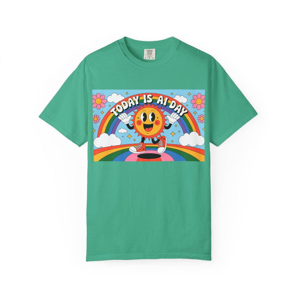 Today Is AI Day  "Sunshine Circuit" Unisex Garment-Dyed T-shirt