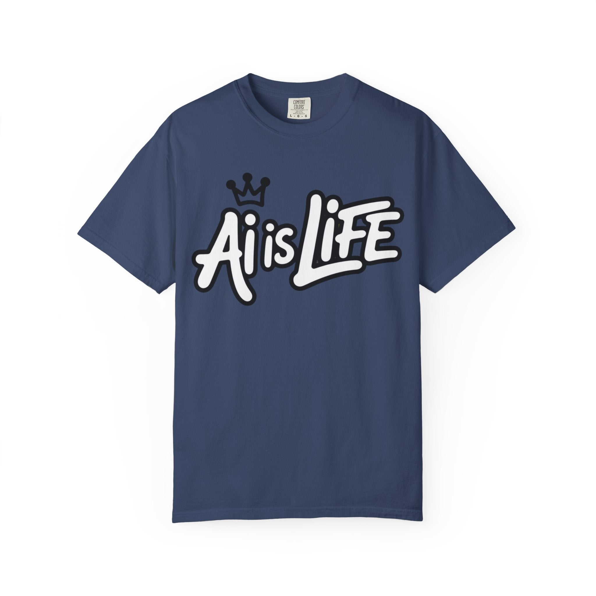 Ai is Life  "Crown Circuit" Unisex Garment-Dyed T-shirt