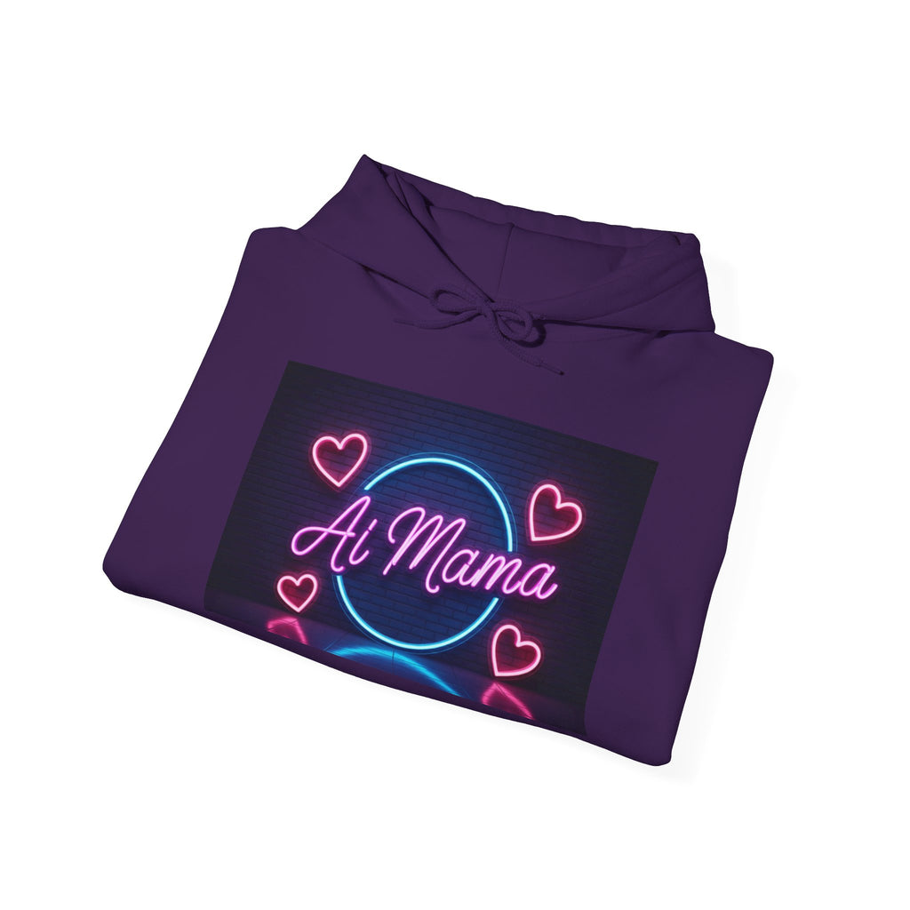 AI MAMA  “Electric Love Loop”  Unisex Heavy Blend™ Hooded Sweatshirt