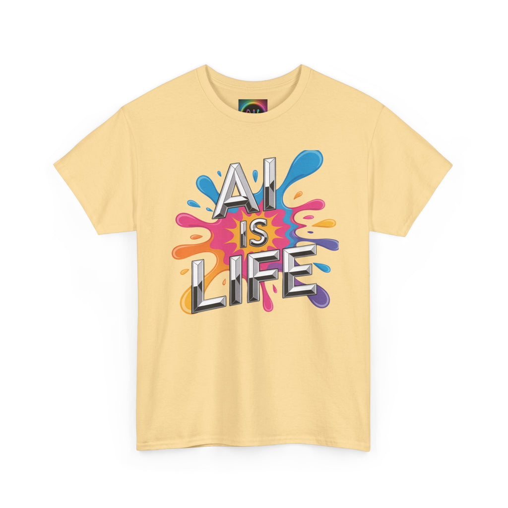 Ail Is Life "CHROME SPLATTER" Colorful Retro Splash Graphic T-Shirt