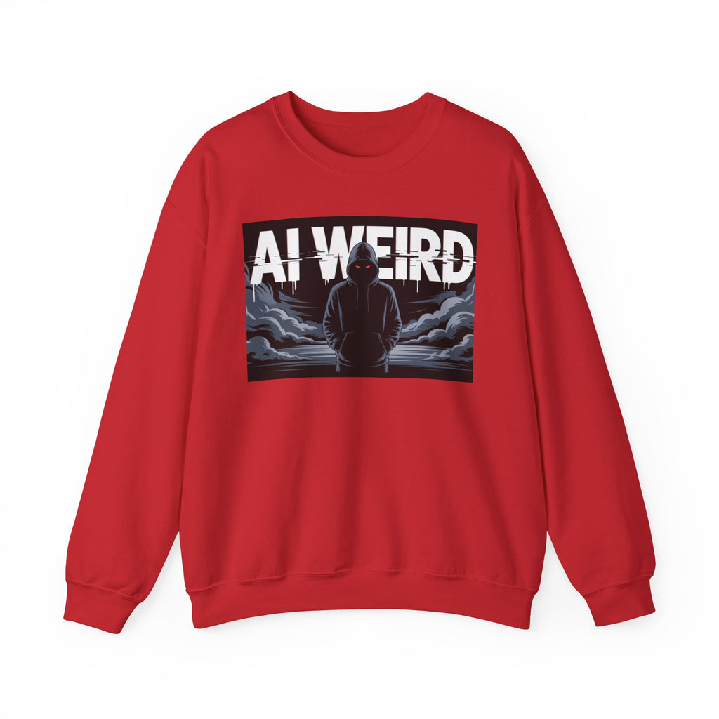 AI WEIRD – “DARK DATA ENTITY” Unisex Heavy Blend™ Crewneck Sweatshirt