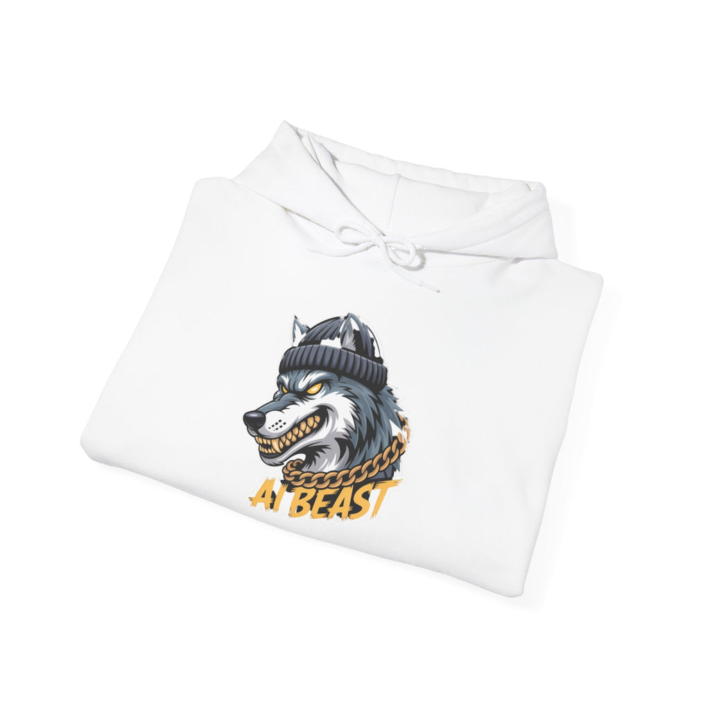 AI BEAST  "Wolf Byte Syndicate" Unisex Heavy Blend™ Hooded Sweatshirt