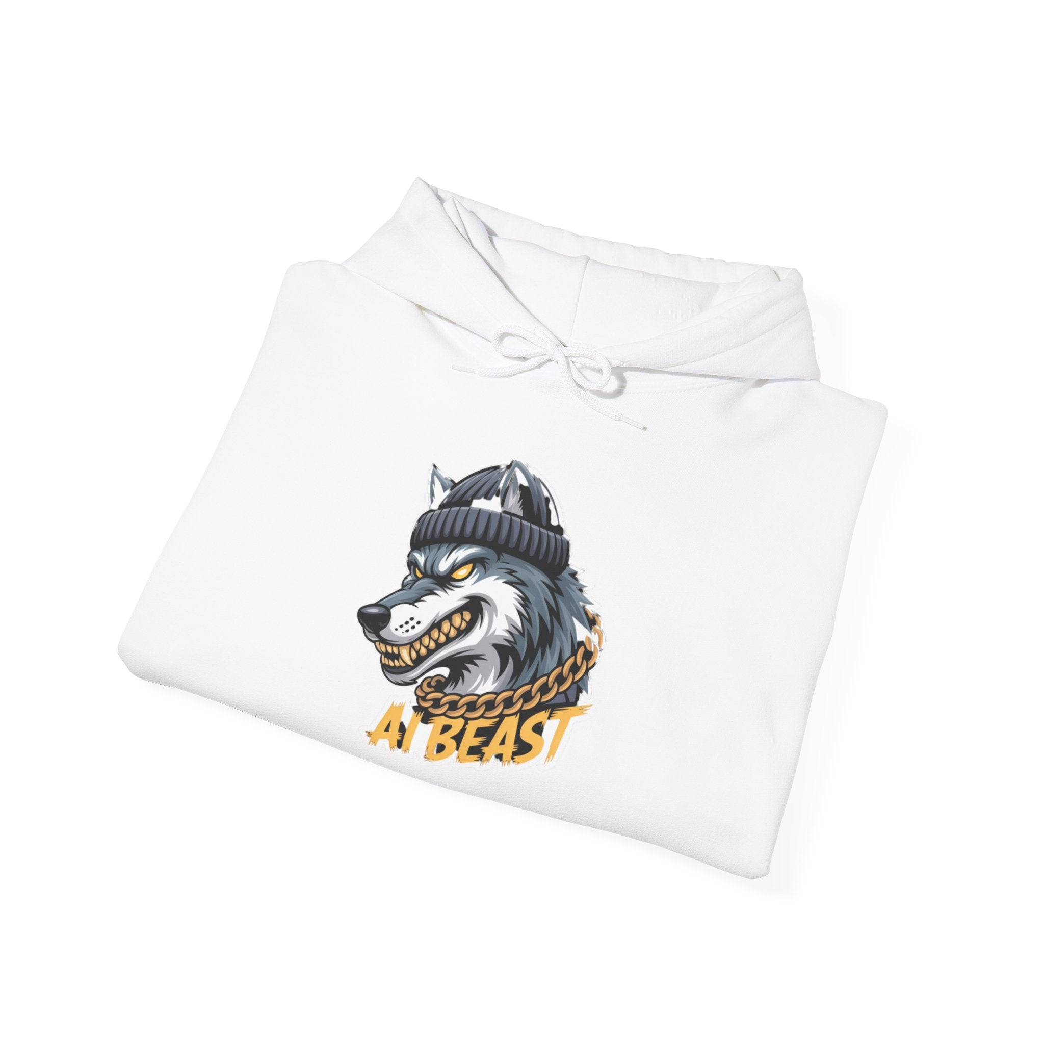 AI BEAST  "Wolf Byte Syndicate" Unisex Heavy Blend™ Hooded Sweatshirt