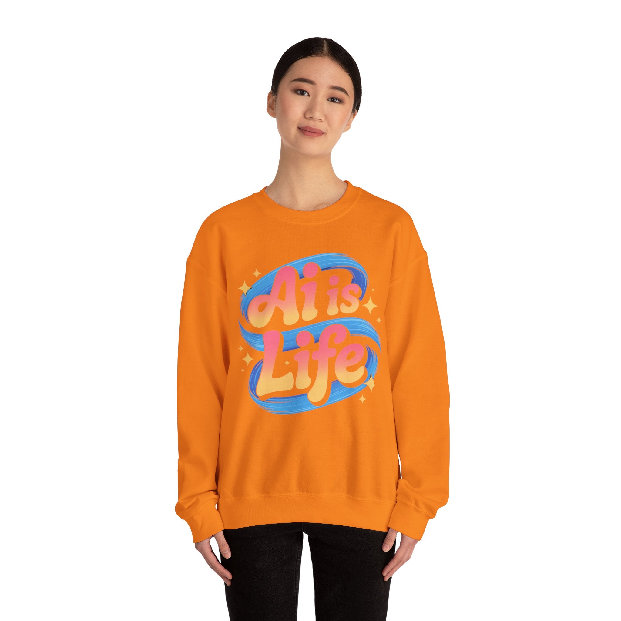 AI is Life "COSMIC SWIRL" Unisex Heavy Blend™ Crewneck Sweatshirt