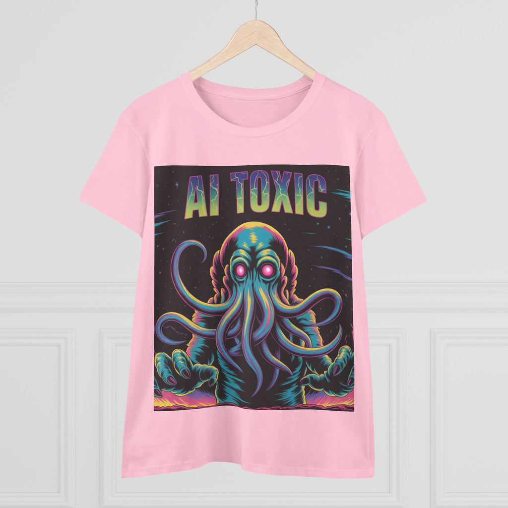 AI TOXIC  "Data Overlord" Women's Midweight Cotton Tee