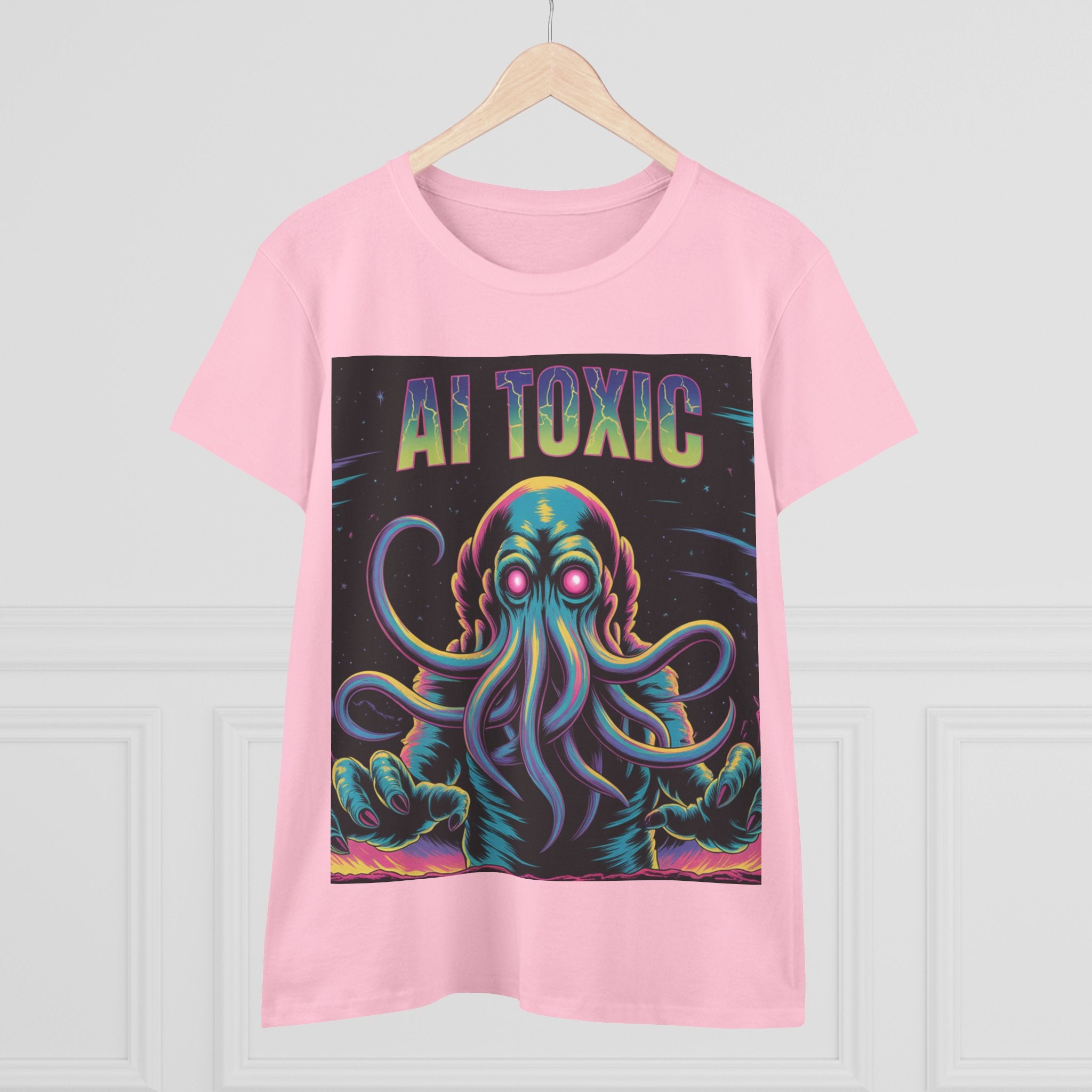 AI TOXIC  "Data Overlord" Women's Midweight Cotton Tee