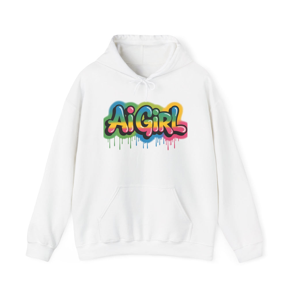 Ai Girl  "Graffiti Glow"  Unisex Heavy Blend™ Hooded Sweatshirt