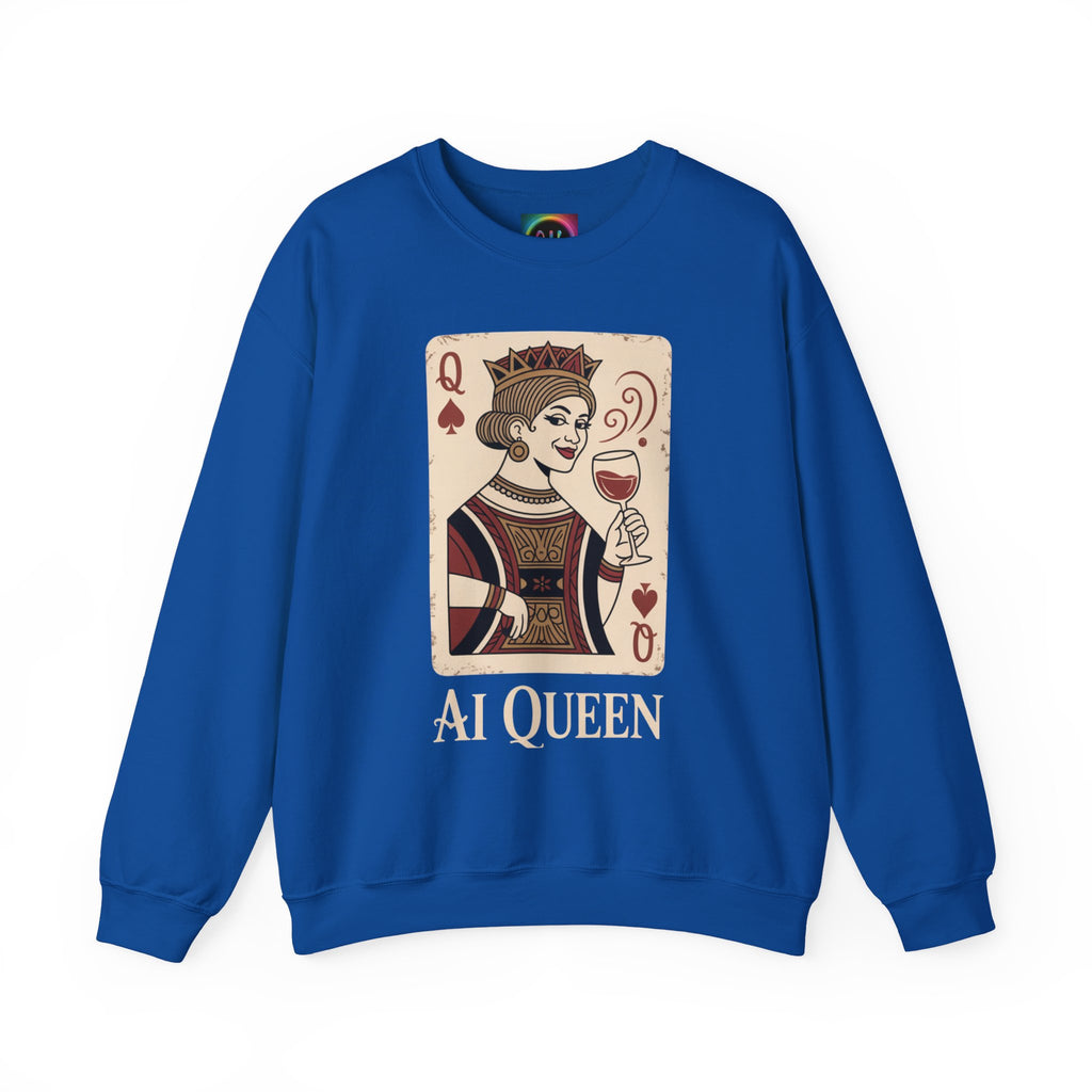 AI Queen "ROYAL ALGORITHM"  Unisex Heavy Blend Crewneck Sweatshirt